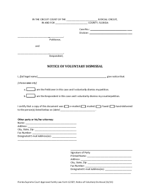  Voluntary Dismissal 2015-2024