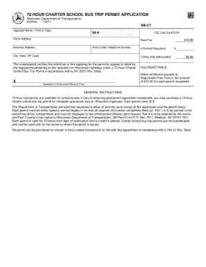  Washington State Trip Permit Template 2017-2024