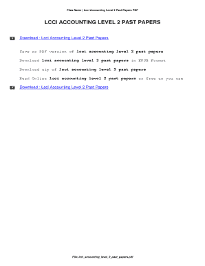 Lcci Past Papers Level 2  Form