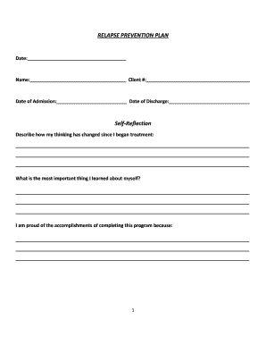 Houston Ocd Relapse Prevention  Form