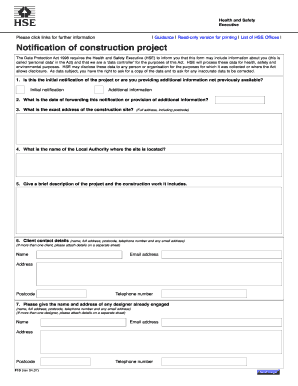 F10 Notification Form