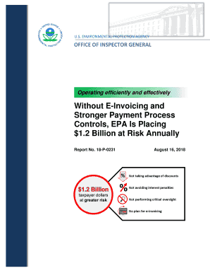 Without E Invoicing and Stronger Payment Process Controls, EPA is  Form