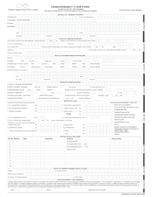 Fhpl Claim Form Filled Sample