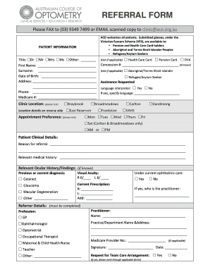 REFERRAL FORM Aco Org Au