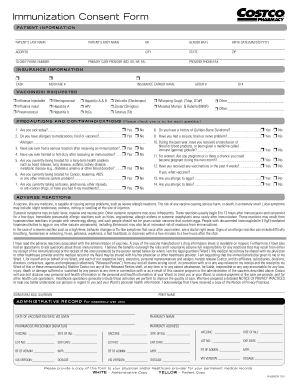 Immunization Consent Form Shayahealth Com