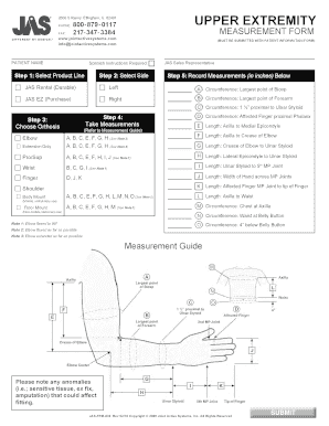 Upper Limb Orthoses International Committee of the Red Cross  Form