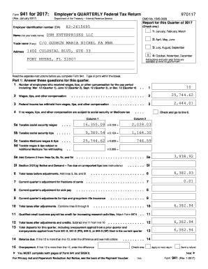 Irs Form 941 for