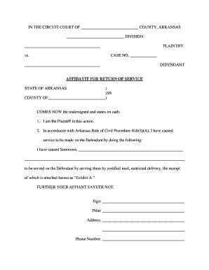 Divorce Packet Arkansas  Form