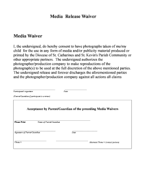 Media Waiver  Form