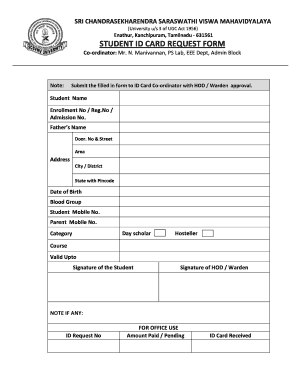 Student ID Card Form