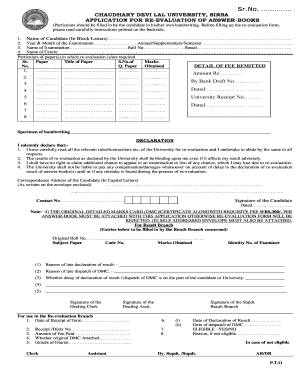 Cdlu Revaluation Form Online