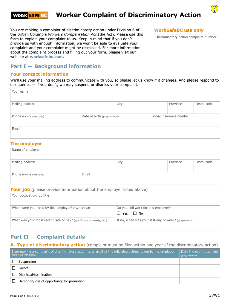  57w1 Form 2015