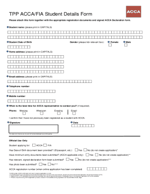 TPP ACCAFIA Student Details Form