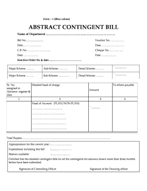 Abstract Bill Format