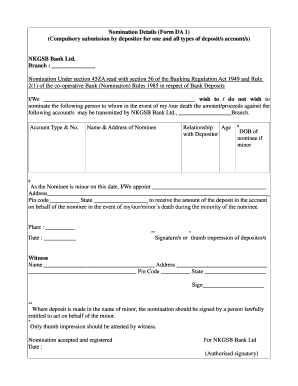 Internet Banking Form NKGSB Cooperative Bank Ltd