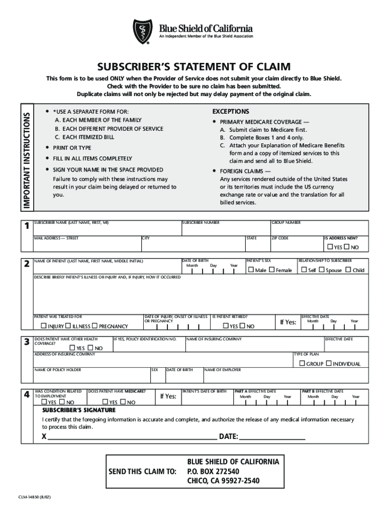  Subscriber&#039;s Statement of Claim LACCD 2002