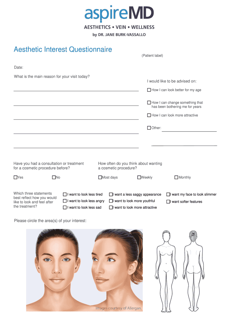 Aesthetic Interest Questionnaire  Form