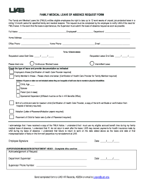 UAB Human Resources HR Forms