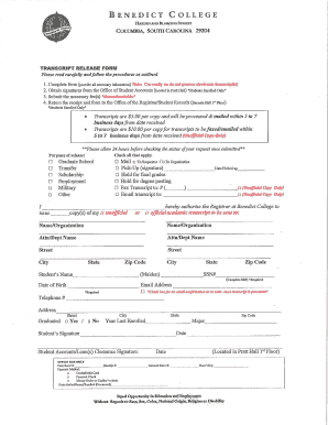 Get and Sign Benedict Transcript 2018-2022 Form