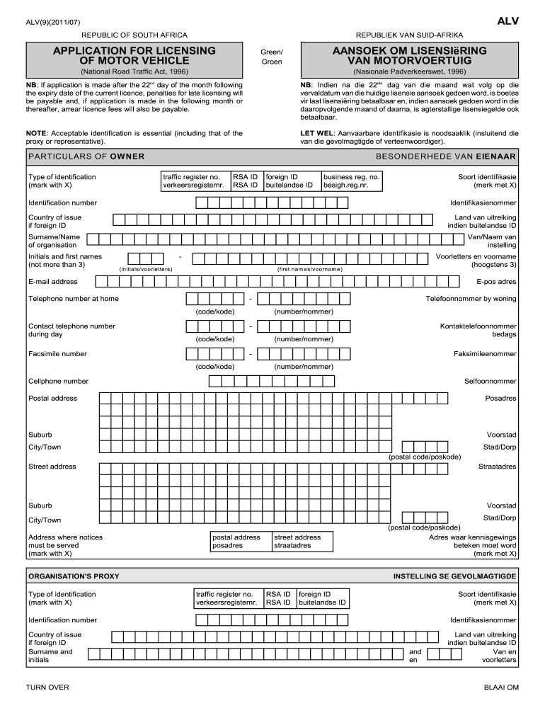  Car Licence Renewal Form 2011-2024