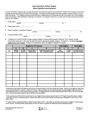 Get and Sign Texas Department of State Health Services  Program Forms 2016