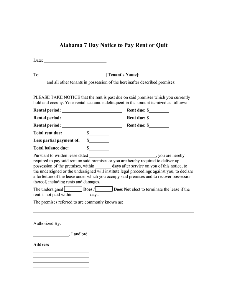 Eviction Notice Template Form Fill Out And Sign Printable PDF Template SignNow