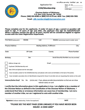 CDIBMembership  Form