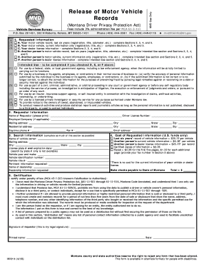  Montana Mvd Bill of Sale PDF 2018-2024