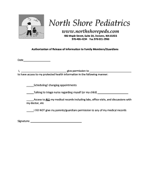 North Shore Pediatrics  Form