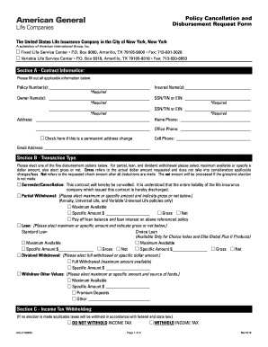 Aig Cancellation Form