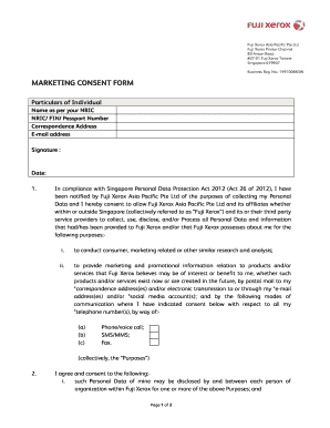 MARKETING CONSENT FORM Fuji Xerox