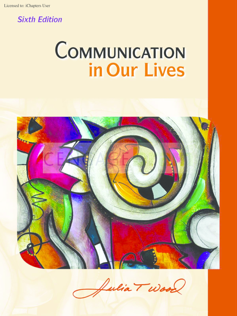 Communication in Our Lives 8th Edition PDF  Form