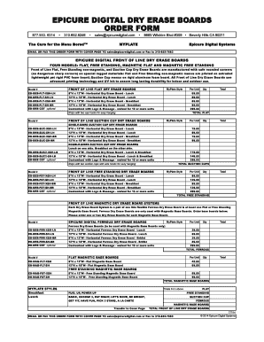 Epicure PDF  Form