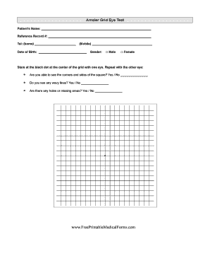 Amsler Grid  Form