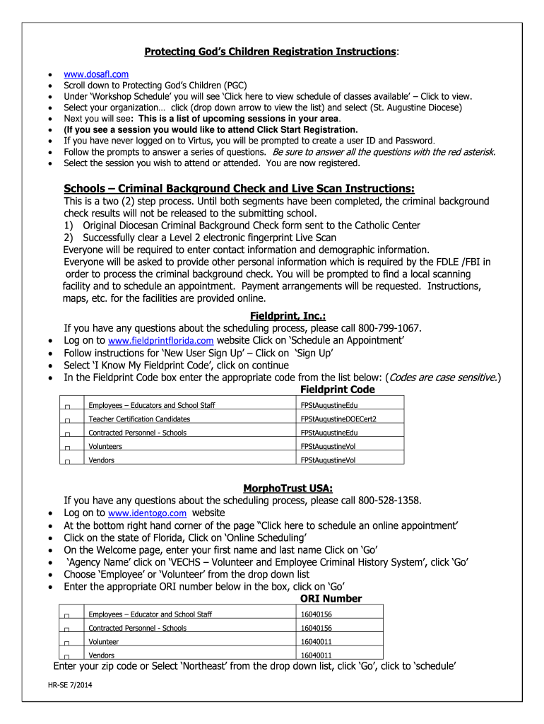 Schools Criminal Background Check and Live Scan Instructions  Form