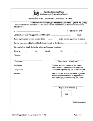 Lic Appointee Form