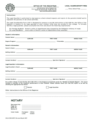  Legal Guardianship Form Benilde 2007