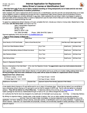 Replacement Drivers License Form