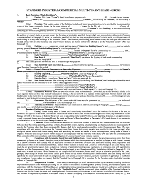 Industrial Commercial Multi Tenant  Form