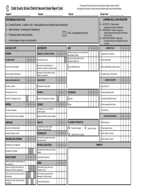 Cobb County Report Card Dates  Form