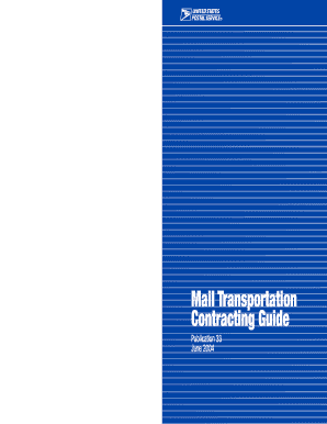 Publication 33 Mailbox Transportation Contracting Guide Local300npmhu  Form