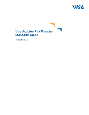 Visa Acquirer Risk Program Standards Guide  Form