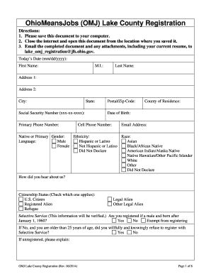 Lakeomjregistrationjfsohiogov Form