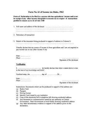 Form No 61