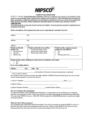 Nipsco Sample Bill  Form