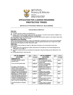 LICENCE APPLICATION FORM PROTECTED TREES FINAL 2 DOC Nda Agric