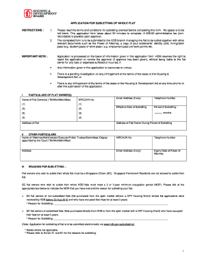 Hdb Extension of Stay Template  Form
