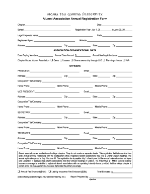 Application Form Formart for Old Students Association Members