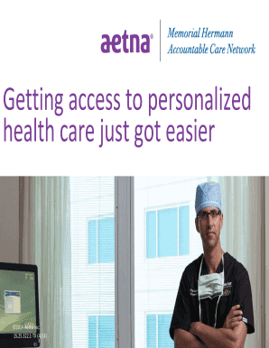 Aetna Whole Health Memorial Hermann Accountable Care Network  Form