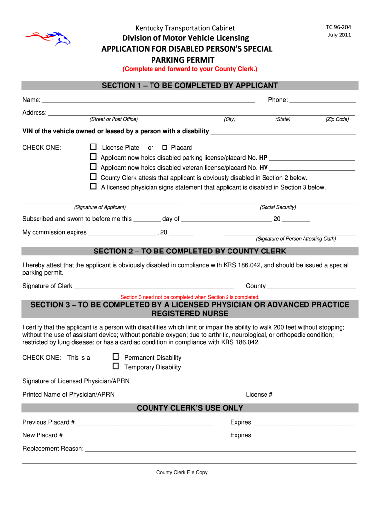  Form Tc 96 204 2011-2024